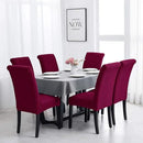 Joccun Chair Covers for Dining Room Set of 4,Dining Chair Slipcovers Stretch Dining Room Chair Covers Seat Protector,Washable Parsons Chair Cover for Home,Hotel(Wine Red,4 Pack) by CozyNest Decor