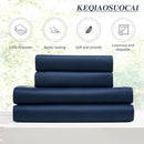 KEQIAOSUOCAI Pinch Pleated Curtains 120 Inches Long 10 FT Tall 2 Panels Set, Thermal Insulated Blackout Room Darkening Curtains for Bedroom,Window Draperies with Hooks(Navy Blue,40x120-inch) by TinyTreasures Baby Boutique