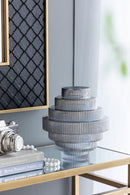 Multi-Tiered Geometric Vase with Smoked Glass Finish by HouseOfZazla
