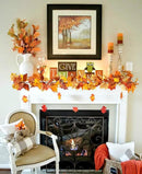 DearHouse 2 Pack Fall Garland Maple Leaf, 5.9Ft/Piece Hanging Vine Garland Artificial Autumn Foliage Garland Thanksgiving Decor for Home Wedding Fireplace Party Christmas (Yellow) by CozyNest Decor