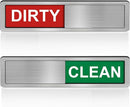 Dishwasher Clean Dirty Sign-Dishwasher Magnet Stainless Steel Clean Dirty Sign for Kitchen Organization Farmhouse Dishwasher Slide Indicator, Optional Adhesive Stickers by TinyTreasures Baby Boutique