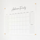 Personalized Clear Acrylic Calendar for Wall, Calendar Whiteboard for Wall, Dry Erase Wall Calendar, Wall Calendar Organizer System for Home (Cursive, Black, 38"W x 26"H) by TinyTreasures Baby Boutique