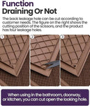 DEXI Front Door Mats Outside Entrance, 17x36 Rubber Waterproof Dirt Trapping Entry Mat for Entryway, Heavy Duty Non-Slip Low-Profile Welcome Doormat All Weather for Patio, Brown by CozyNest Decor