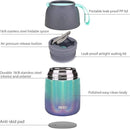 Insulated Thermo Soup Jar for Kids & Adults, 17 oz Stainless Steel Thermal Food Container with Spoon, Triple Layer Insulation (Rainbow) by TinyTreasures Baby Boutique