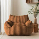 Oversized Bean Bag Chair for Adults, Giant Comfy Plush Boneless Bean Bag Couch with Filler for Kids - Reading Chair for Living Room, Bedroom & Dorm, Single Accent Chair Floor Lounger, Orange by CozyNest Decor