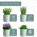 Barnyard Designs Indoor Herb Garden Planter Set with Tray, Metal Windowsill Plant Pots with Drainage for Outdoor or Indoor Plants, Set/3 (Soft Mint) by GreenHaven Gardens