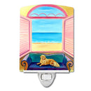 Golden Retriever Couch Sitting Ceramic Night Light Compact, UL-Certified, Ideal for Bedroom, Bathroom, Nursery, Hallway, Kitchen, 6x4x3, Multicolor