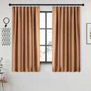 ANRODUO Back Tab Blackout Curtains for Bedroom Living Room, Rod Pocket Pinch Pleated Thermal Insulated Room Darkening Curtains 72 Inches Long 2 Panels, Brown, 42 x 72 Inch by TinyTreasures Baby Boutique