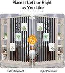 Wall Room Divider, Storage Cabinet Storage Display with Shelves, Modern Freestanding Wood Room Divider Screen, Wall Privacy Screens for Home Decorative (Beige+Black,55" L x 9.5" W x 79.5" H) by CozyNest Decor