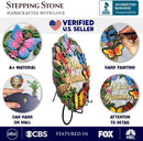 Elegant Resin Stepping Stone, Outdoor Garden Pathway Decoration (Garden with Butterflies Stepping Stone, 9.5" Decorative Outdoor Decoration) by GreenHaven Gardens