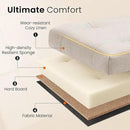 Furniliving 42” Ottoman Bench with Storage, Folding Storage Ottoman Benches with Wood Legs, Upholstered Bedroom Bench with Button-Tufted, Entryway Bench for Bedroom, Linen, Beige by CozyNest Decor