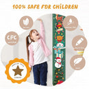 Personalized Name Growth Chart Wall Decor for Kids – Canvas Removable Height Chart Measuring Ruler 59" x 7.9" （Christmas Deer） by TinyTreasures Baby Boutique