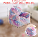 Toddler Chair, Glow in The Dark Kids Sofa Bean Bag Chair for Kids Children Couch Toddler Mini Sofa Armchair for Children, Lightweight Children Sofa Chairs (Rainbow Pink) by TinyTreasures Baby Boutique