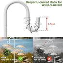 Bird Feeder Pole with Shepherds Hook - Heavy Duty Hummingbird Feeder Stand with 5 Prong,78" Adjustable Rustproof Garden Hooks Outdoor for Hanging Birdfeeder,Wind Chimes,Lanterns,Solar Lights,White by GreenHaven Gardens
