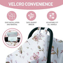80S Muslin Car Seat Cover for Babies - Soft & Breathable Infant Carrier Canopy, Lightweight Sunshade for Summer, Universal Fit for Baby Boys & Girls by TinyTreasures Baby Boutique