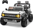 ENYOPRO 24V Ride On Toys for Big Kids, Licensed Ford Bronco Raptor 2-Seater Electric Car w/Remote Control, 21" Spacious Seat, 2x90W Powerful Motor, Spring Suspension, Bluetooth Music, 3 Speed - White by TinyTreasures Baby Boutique