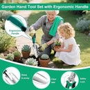 Garden Tool Set for Women, 12pcs Heavy Duty Gardening Tools, Cute Gardening Supplies Gifts for Women Mom, Garden Hand Tools with Fashion Organizer Handbag, Garden Tools for Gardening, Planting, Green by GreenHaven Gardens