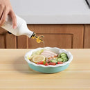 Sweejar 16 Oz Ceramic Olive Oil Dispenser Bottle, Oil Dispenser for Kitchen with Gravity Spout, Relief Opaque Oil Container for Evoo, Avocado Oil, Vinegar, Soy Sauce, 1 Pack(White, Silver Spout) by CozyNest Decor