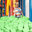 Foam Pit Cubes, 24 PCS 5 Inches Gymnastics Foam Blocks Trampoline Blocks, Multi-Sport Protective Padding for Freerunning, Trampoline, Parkour, Skate Parks & BMX - Green by TinyTreasures Baby Boutique