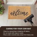 KANKUN Coco Coir Door Mat with Heavy Duty Backing, Welcome Doormat (17" x 30"), Doormat Entrance (Welcome3) by CozyNest Decor