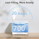 ASAKUKI Essential Oil Diffuser, Multifunctional Ultrasonic Aromatherapy Fragrant Oil Vaporizer Humidifier with Timer, Auto-Off Safety Switch, and 7 LED Light Colors, 700 ml (White) by TinyTreasures Baby Boutique