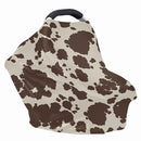 Binienty Baby Car Seat Covers Nursing Cover Soft Stretch Breastfeeding Scarf, Animal Brown Cow Stripe Print, Baby Infants Canopies by TinyTreasures Baby Boutique