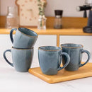GBHOME Ceramic Coffee Mugs Set of 4, 12oz Stoneware Coffee Mugs Set For Dad Mom Women MEN, Light Weight Ceramic Coffee Cups for Latte/Tea/Beer/Hot Cocoa, Dishwasher & Microwave Safe by CozyNest Decor
