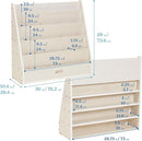 ECR4Kids Streamline Single-Sided Book Display with Storage, Classroom Bookshelf, White Wash by TinyTreasures Baby Boutique