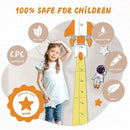 Personalized Name Height Chart for Kids, Cute Rocket Wooden Growth Chart for Kids, Wall Height Chart for Children, Cute Wall Ruler for Kids, Track Height Measurement, Easy to Install by CozyNest Decor