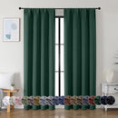 Simplebrand Ava Ever Green Blackout Curtains for Bedroom 84 Inch Length 2 Panels Set, Solid Thermal Insulated Privacy Living Room Window Treatment Curtains Blackout Drapes, W40 x L84 Inch, Ever Green by TinyTreasures Baby Boutique