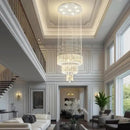 D24''XH86'' Large Chandeliers Modern Pendant Chandelier Lighting Raindrop Crystal Chandelier Flush Mount Ceiling Light for Entryway Staircase Hotel Lobby by CozyNest Decor