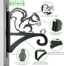ATKKE Hanging Plant Bracket Hangers Indoor Iron Wall Mount,11” Squirrel Silhouette Ornamental Iron Hangers Hookers for Flower Pot Lantern Bird Feeder Wind Chimes by GreenHaven Gardens