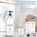 GMISUN Laundry Detergent Soap Dispenser, Liquid Laundry Detergent Dispenser, Container for Farmhouse Room Decor, Organizer for Liquid DetergentSoftenerBleach Storage Bottle(64 Oz Set of 4) by CozyNest Decor