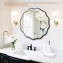 Fabuady Black Round Wavy Edge Mirror - 20'' Circle Wall Mirror with Metal Frame, Decorative Hanging/Leaning Mirrors for Bathroom, Bedroom, Living Room, Hallway, Entryway, Office, Home Decor by CozyNest Decor
