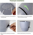 Big Self Watering Pots 12/10/9 inch, Planter, Plant Pots with Mesh Drainage Holes for Indoor Outdoor Garden Plants, Plastic Flower Pots with Removable Deep Reservoir, Speckled Grey by CozyNest Decor