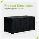 Greesum 120 Gallon Deck Box, Resin Outdoor Storage Container for Patio Furniture, Garden Tools, Pool Accessories, Weatherproof, Lockable, Black by GreenHaven Gardens