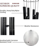ASTARIN Outdoor Deep Tone,45Inch Sympathy Wind Chimes for Outside with 6 Tubes Tuned Relaxing Melody,Memorial Wind Chimes Large for Mom,Garden Decor,Black by CozyNest Decor