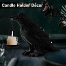 Gothic Home Decor Fake Crow Light Holder Halloween Decorations Indoor Raven Lamp Tealight Candle Holder Resin Statue Black by CozyNest Decor