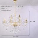 Contemporary Crystal Chandelier 12 Lights Clear Crystal Ceiling Lights for Living Room，E12 Base Double Layered Pendant Light Fixture for Dining Room Staircase, Hallway by CozyNest Decor
