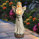 Angel Statue for Garden - 16.3 inches Guardian Solar Garden Statue, Gardening Gifts for Mom Grandma Lawn Ornaments Figurines for Outdoor Decor by GreenHaven Gardens