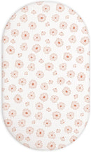 Bassinet Sheet for Baby Boy and Girl, Fitted Sheets for Rectangle, Oval, Hourglass Bassinet Mattress, Muslin Moses Basket Sheets with Neutral Style (Flower-A) by TinyTreasures Baby Boutique