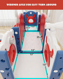 XJD 13 in 1 Toddler Slide Set, Kids Slide for Toddlers Age 1+, New Upgrade with Golf Set, Basketball Hoop, Drawing Board for Indoor Outdoor Playset,Toddler Playground (Blue Red) by TinyTreasures Baby Boutique