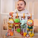 TUMAMA Baby Toys for 0, 3, 6, 9, 12 Months, Handbells Baby Rattles, Soft Plush Early Development Stroller Car Toys for Infant, Newborn Birthday Gifts, 4 Pack by TinyTreasures Baby Boutique