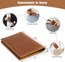 Jack&Chris Leather Passport Holder, Handmade Passport cover, Travel Wallet Cover Case for Men and Women, Leather Travel Documents Organizer Protector, Brown-Red, 2PC by TinyTreasures Baby Boutique