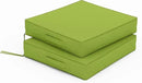 Patio Chair Cushions 17 X 16 X 3 Inch Waterproof Outdoor Seat Cushions for Patio Furniture, Outdoor Sofa Couch Pads with Ties & Handle, Set of 2, Grass Green by GreenHaven Gardens