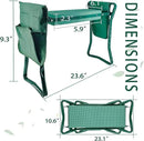 Foldable Garden Kneeler and Seat with 2 Gardening Tool Pouches Multiuse Bench with Soft Kneeling Pad,Gardening Gifts for Women Men Gardener Parent Elders Christmas by GreenHaven Gardens