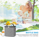 Accmor Breastmilk Cooler Bag with Ice Pack, Baby Bottle Cooler Bags, Insulated Bottle Cooler Tote Bags On The Go, Fits 6 Large 9oz Bottles, for Nursing Mom Daycare Travel, Grey by TinyTreasures Baby Boutique