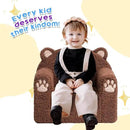ALIMORDEN Animal Series Kid's Chair, Ultra-Soft Comfy Foam Filled Toddler Sofa Chair, Cute Animal-Shaped Design Toddler Couch, Lightweight Birthday for Boys & Girls (Brown Bear) by CozyNest Decor