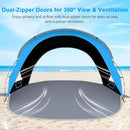 Gorich Beach Tent Sun Shelter with UPF50+ UV Protection for 3/4-5/6-7 Person, Lightweight & Portable Beach Shade Canopy with 2 Zippered Doors, Easy Setup Family Beach Umbrella by TinyTreasures Baby Boutique