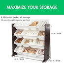 Humble Crew Kids Toy Storage Organizer with 12 Plastic Bins, Espresso/White – Removable Bins for Playroom, Bedroom, Toddler Furniture for Boys and Girls Ages by TinyTreasures Baby Boutique